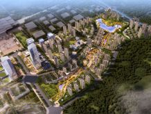 株洲-天元区绿地株洲城际空间站项目位于天元株洲市天元区高铁西站正对面