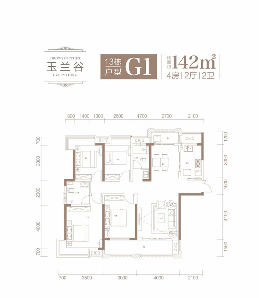 株洲石峰区磐龙世纪城为您提供该项目G1户型图片鉴赏