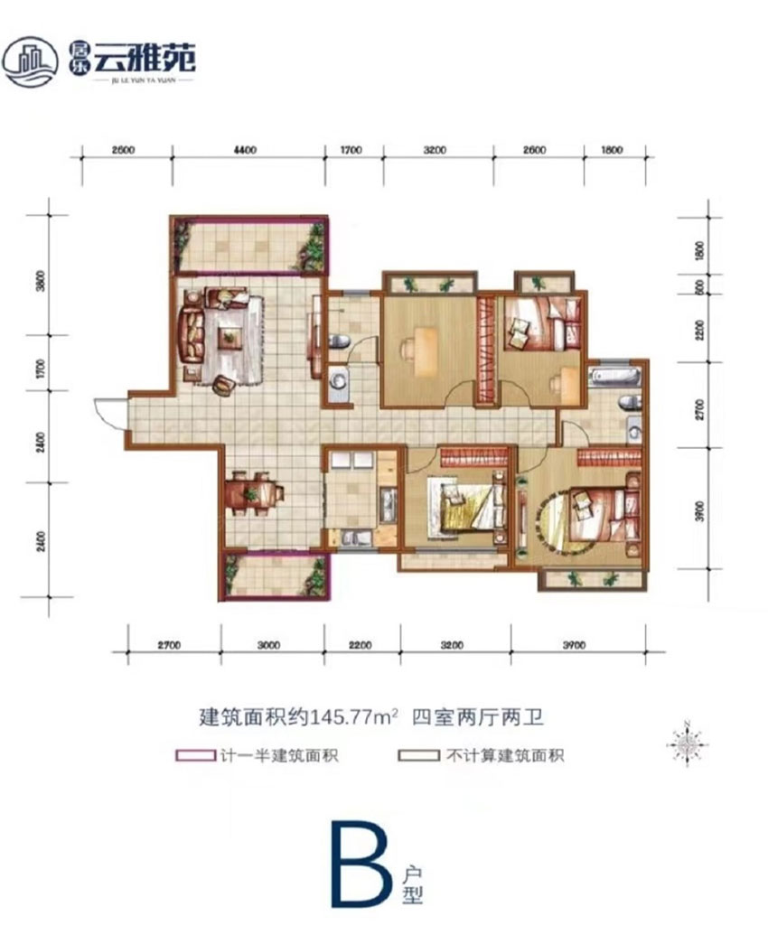 株洲石峰区云龙凤凰谷为您提供B户型图片详情鉴赏