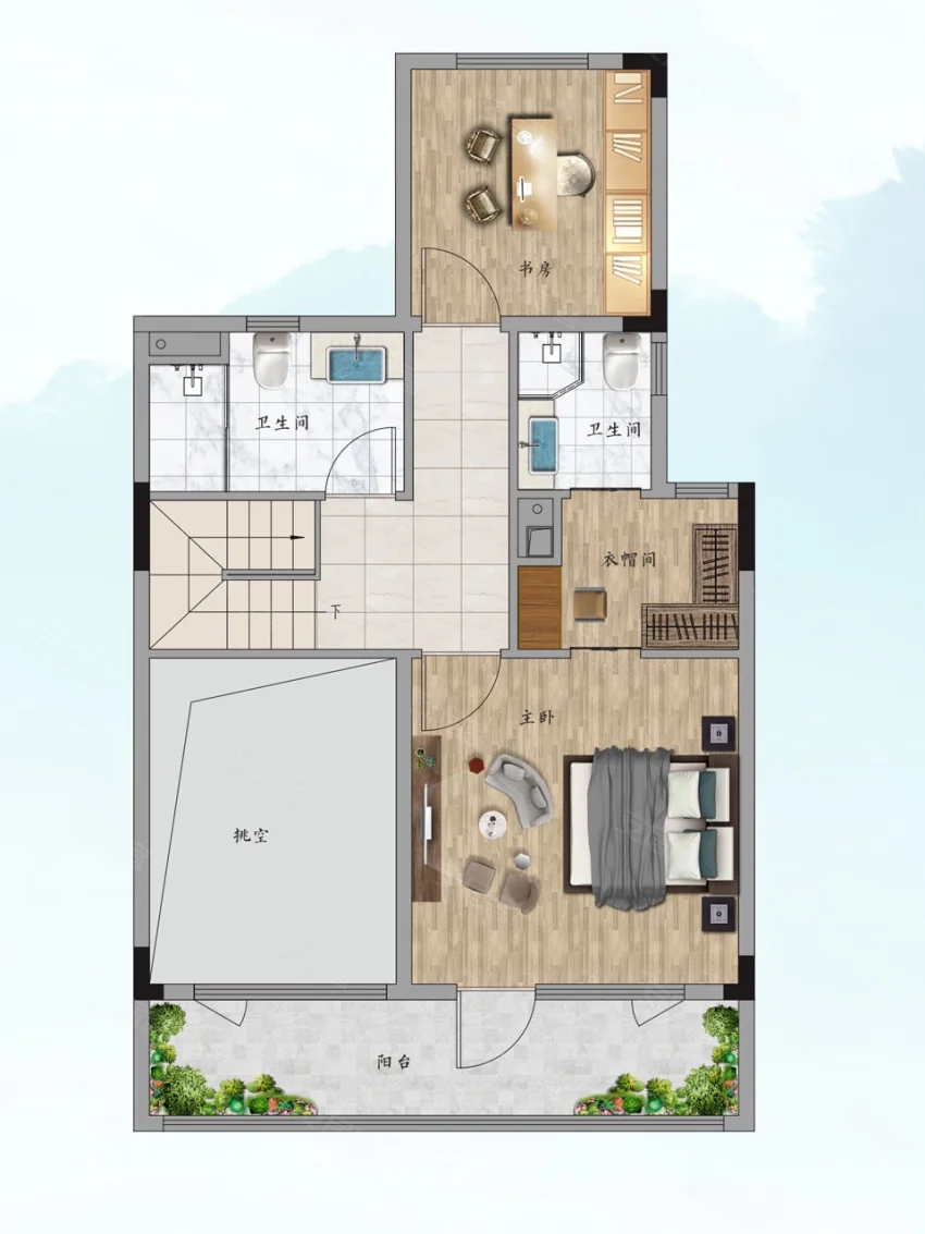 株洲石峰区绿城云栖桃源为您提供该项目建面约138㎡户型图片鉴赏