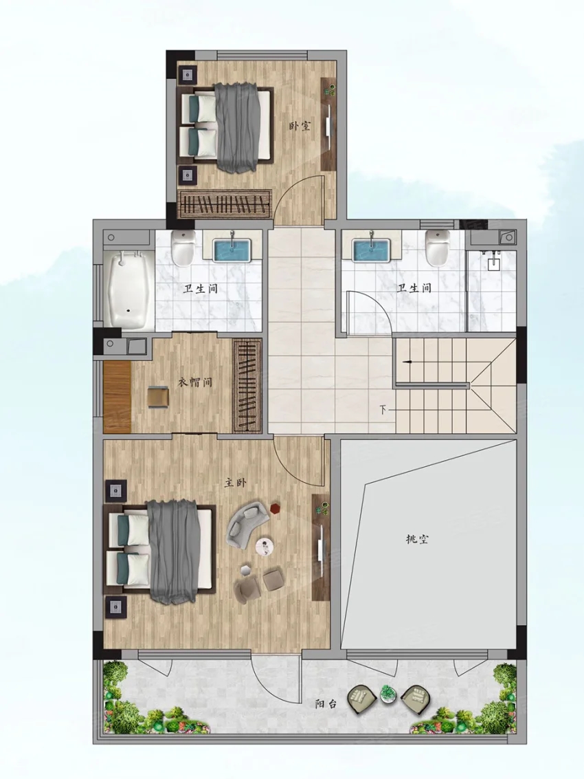 株洲石峰区绿城云栖桃源为您提供该项目建面约155㎡户型图片鉴赏