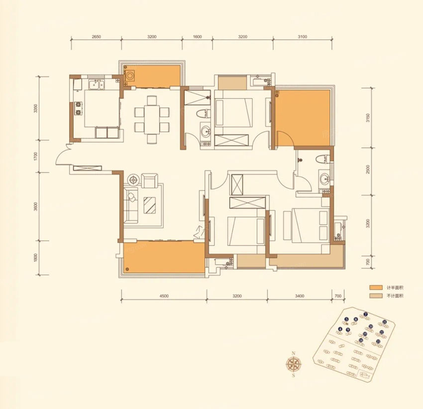株洲渌口区南洲壹号为您提供该项目D户型图片鉴赏