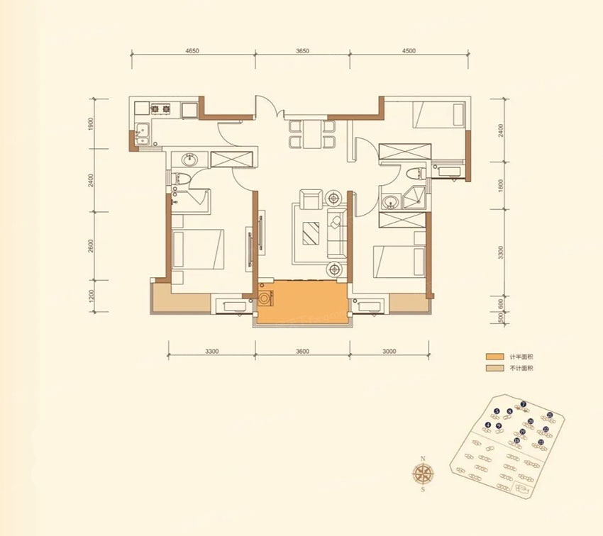 株洲渌口区南洲壹号为您提供该项目C1户型图片鉴赏