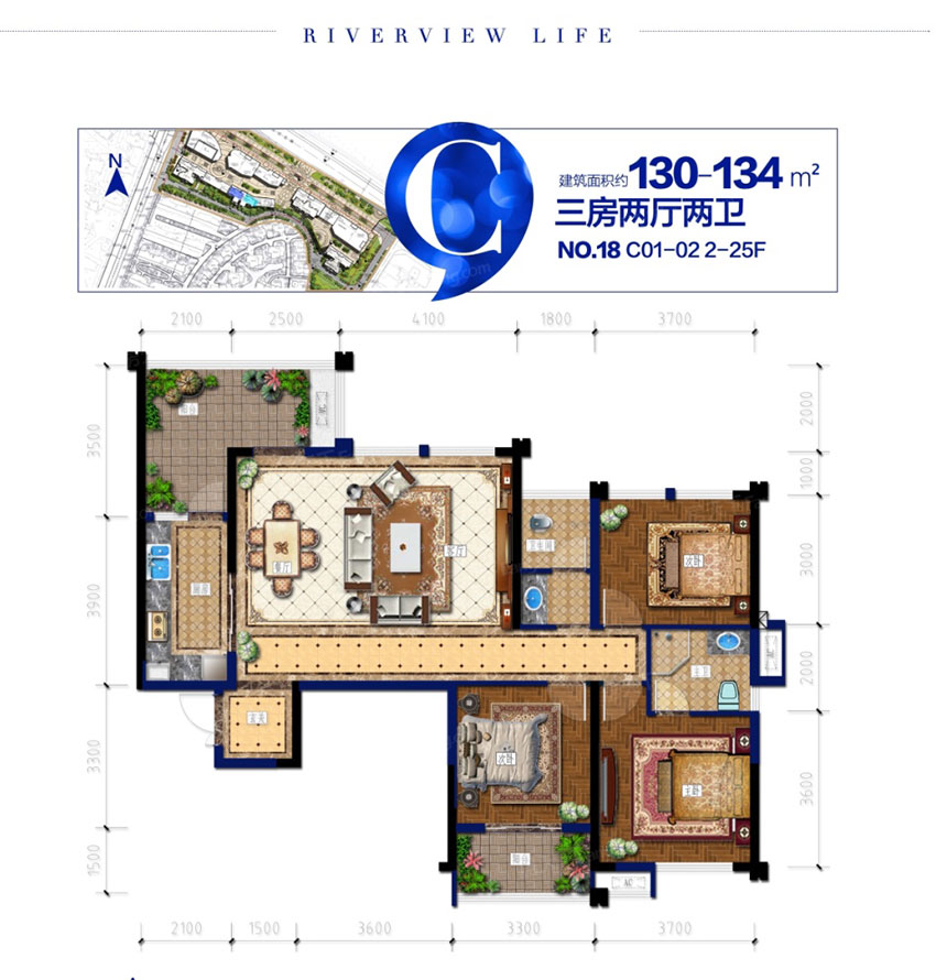 株洲天元区明珠壹号为您提供该项目C户型图片鉴赏
