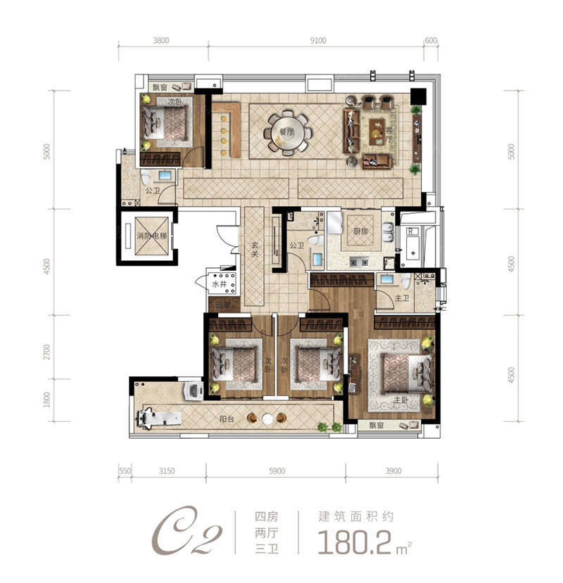 株洲天元区阅天下为您提供C2户型图片详情鉴赏