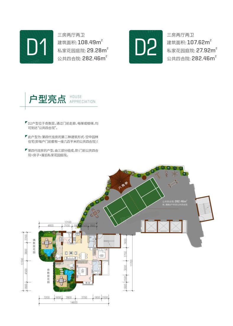 株洲天元区第四代住房未来社区为您提供该项目8栋D1/D2户型图片鉴赏