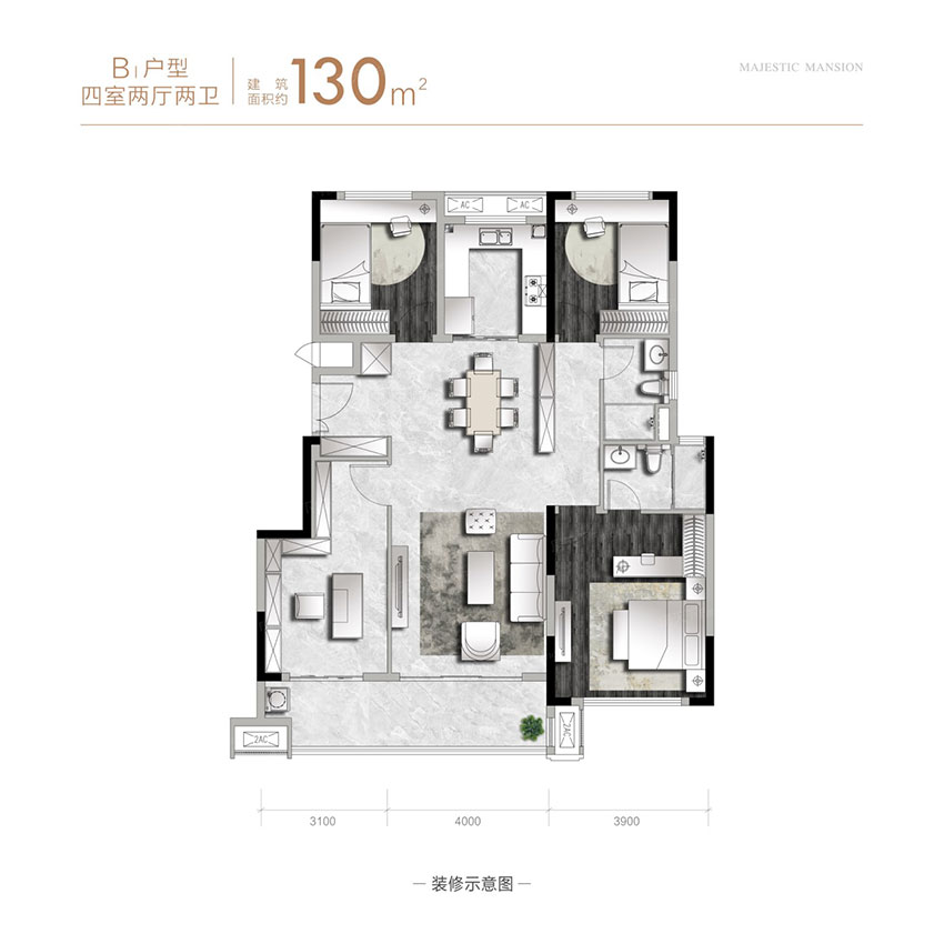 株洲天元区中建玥熙台为您提供B户型图片详情鉴赏