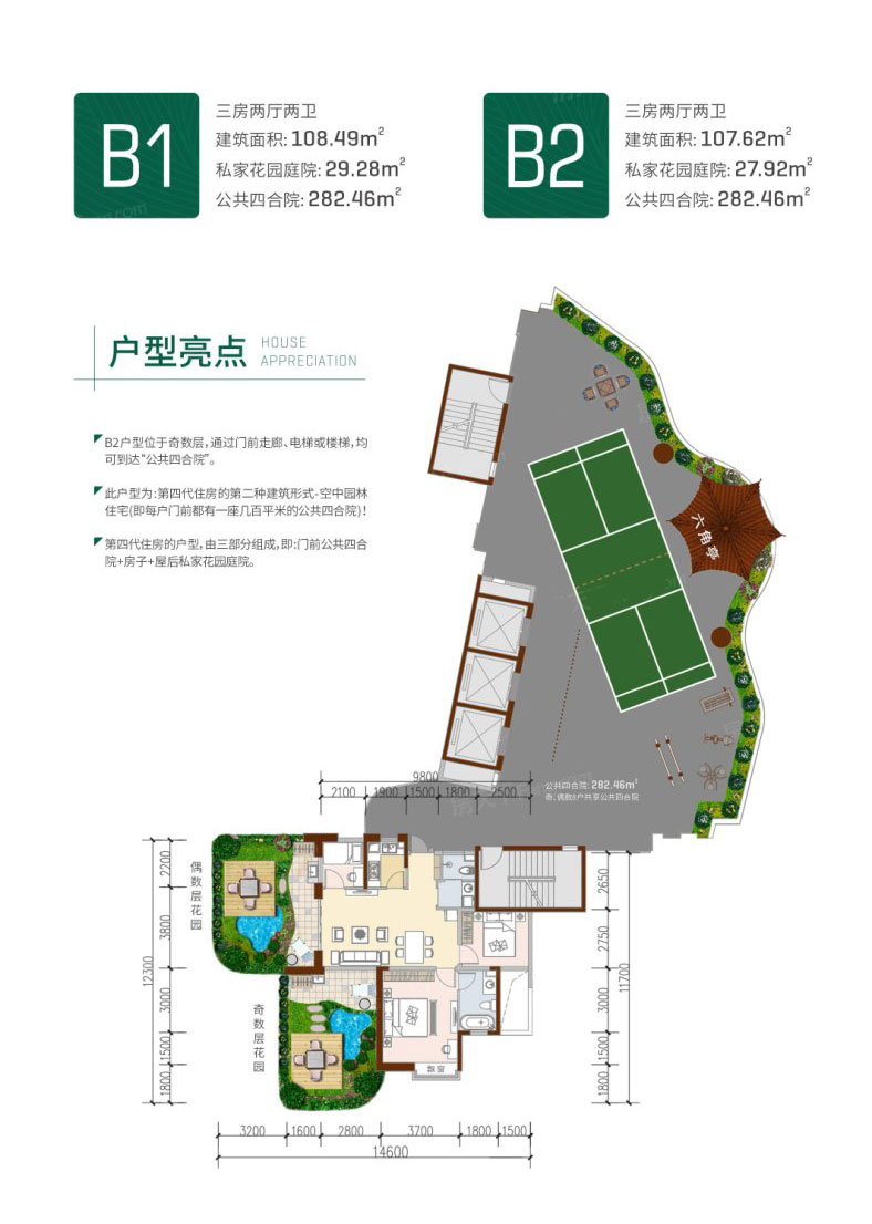 株洲天元区第四代住房未来社区为您提供该项目8栋B1/B2户型图片鉴赏