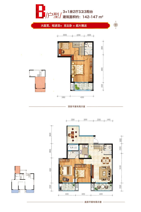 株洲天元区壹品熙园为您提供该项目复式B户型图片鉴赏