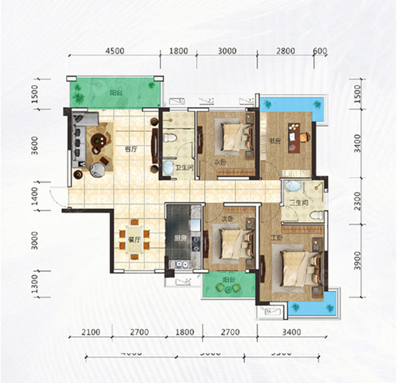 株洲荷塘区水竹佳苑为您提供建面约128㎡户型图片详情鉴赏