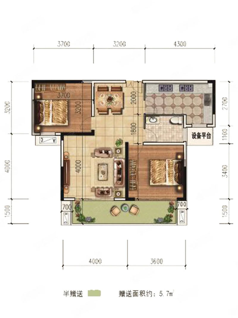 株洲荷塘区缤纷世家4期为您提供该项目03户型图片鉴赏