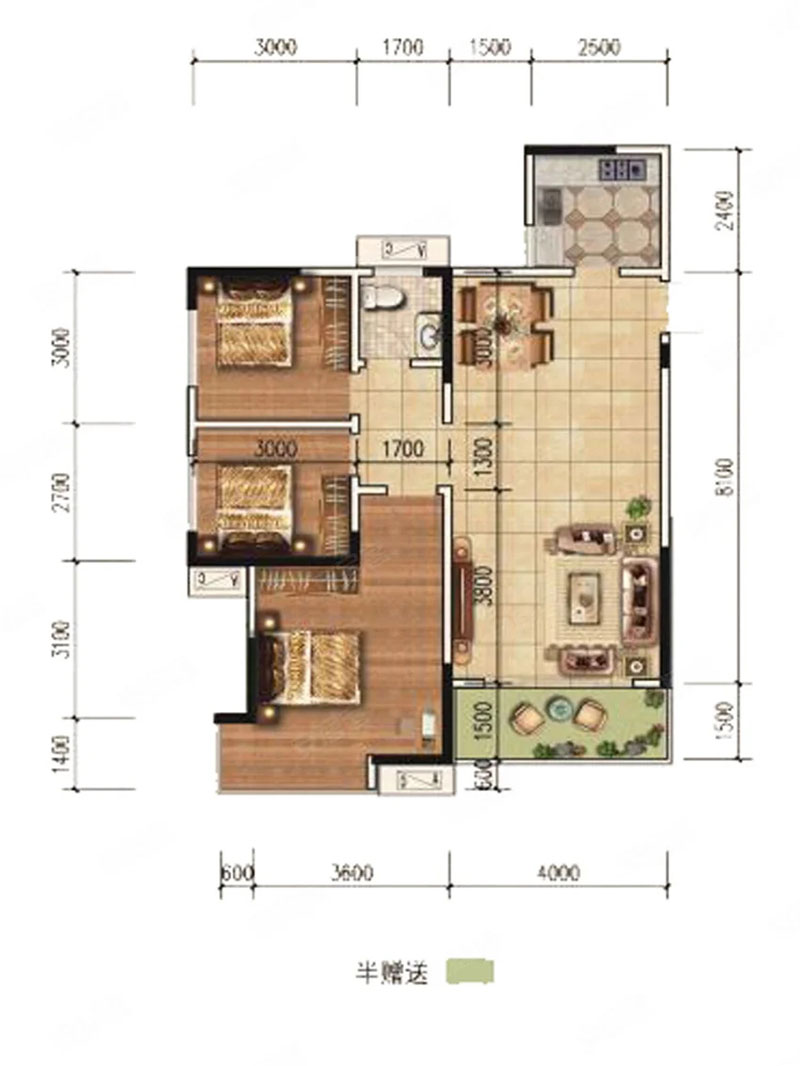 株洲荷塘区缤纷世家4期为您提供该项目02/04户型图片鉴赏