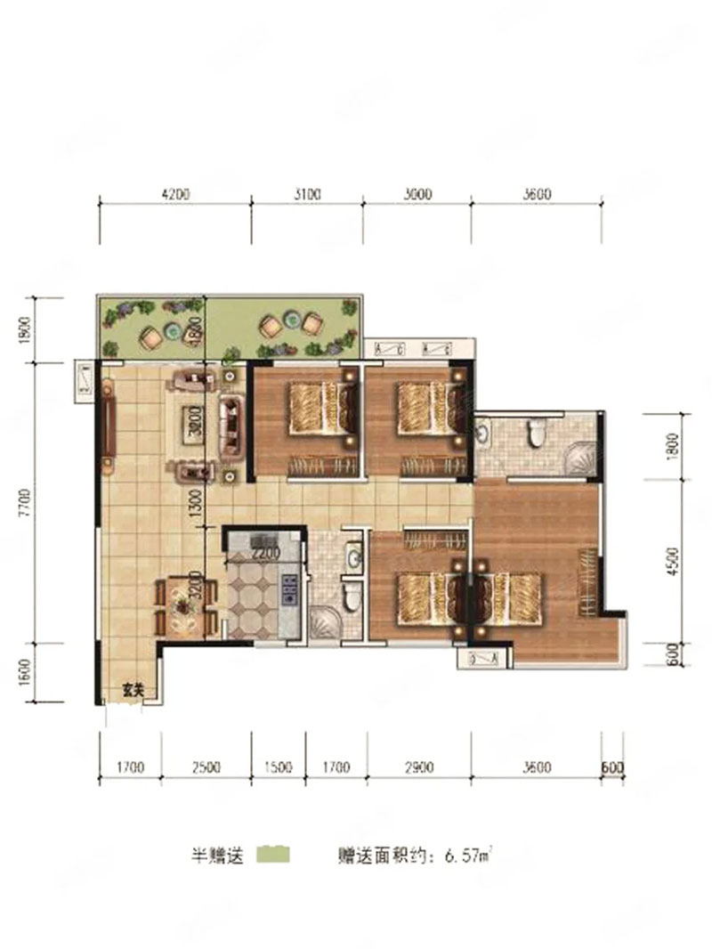 株洲荷塘区缤纷世家4期为您提供该项目05户型图片鉴赏