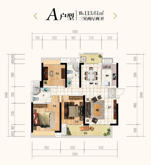株洲荷塘区缤纷世家4期为您提供A户型图片详情鉴赏