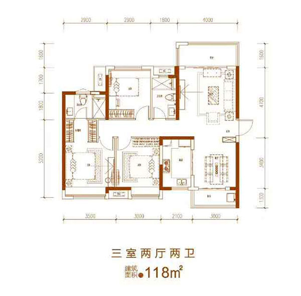 株洲荷塘区型格7都会为您提供建面约118㎡户型图片详情鉴赏