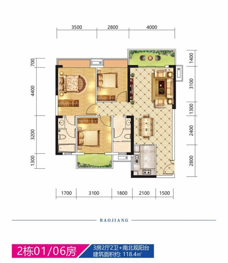 株洲芦淞区宝江南城首座为您提供该项目2#01/06户型图片鉴赏
