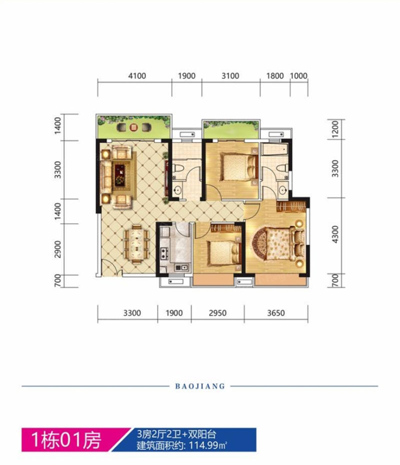株洲芦淞区锦湘悦为您提供1#01户型图片详情鉴赏