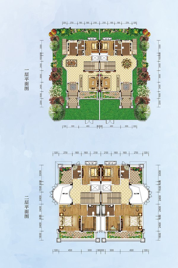 株洲天元区湖畔云庐为您提供双拼户型图片详情鉴赏