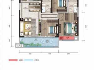株洲-醴陵市爱琴海中央城为您提供A1户型鉴赏