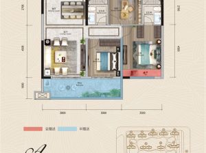 株洲-醴陵市爱琴海中央城为您提供A户型鉴赏