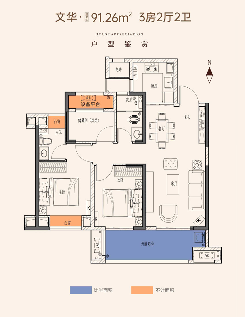 株洲天元区高科文渊阁为您提供该项目文华户型图片鉴赏