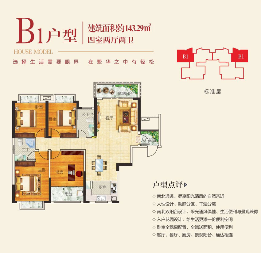 株洲天元区高科云水湾为您提供B1户型图片详情鉴赏